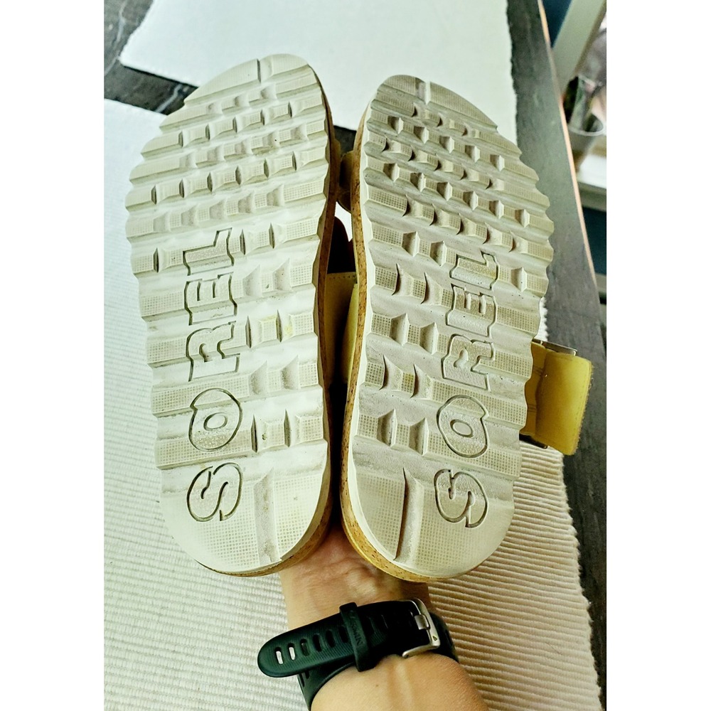Sorel Roaming Buckle Slide Sandals Yellow Suede Women's 6.5 - Picture 5 of 6